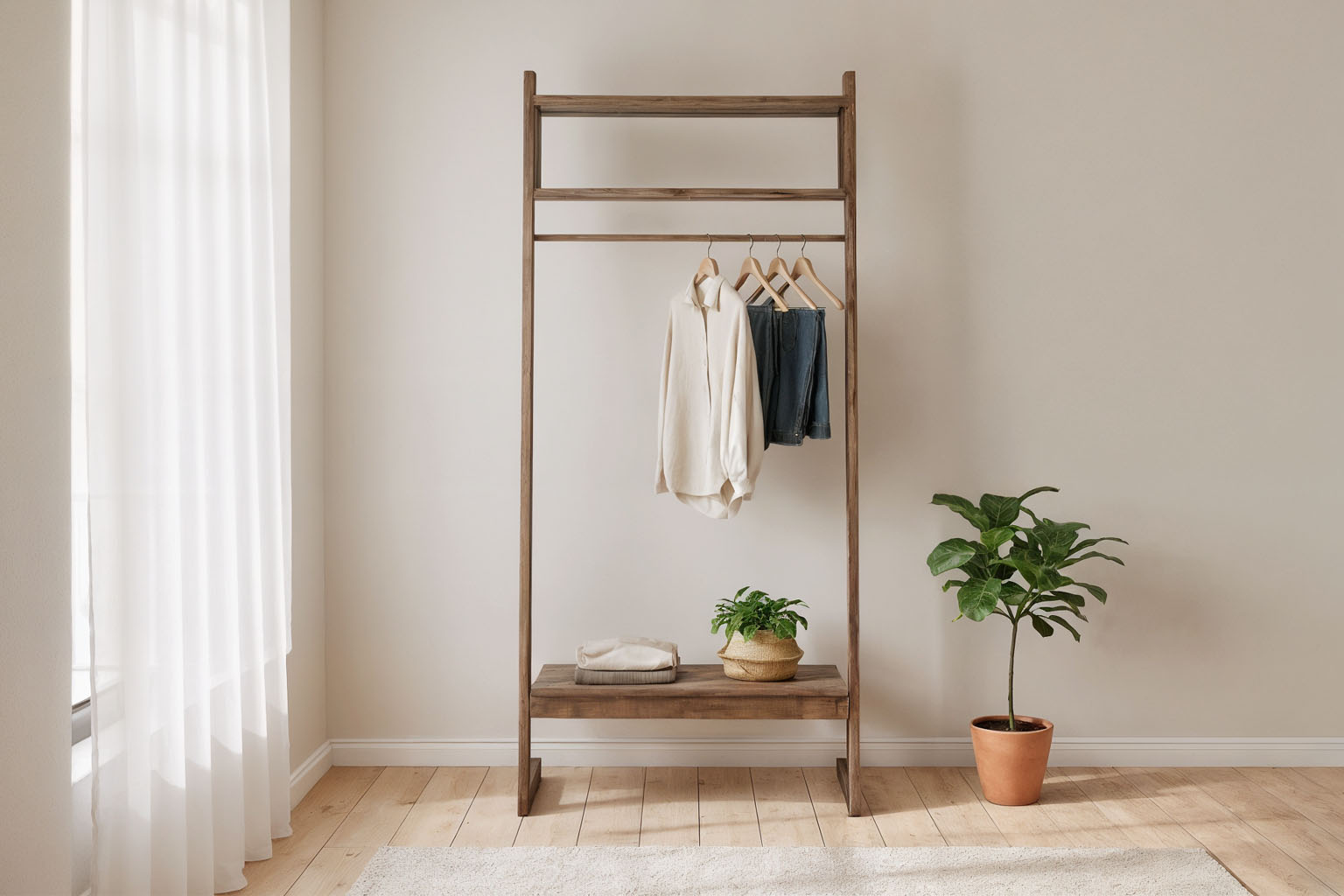 خرید رگال لباس چوبی