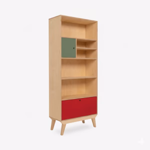 کتابخانه مینیمال چوبی