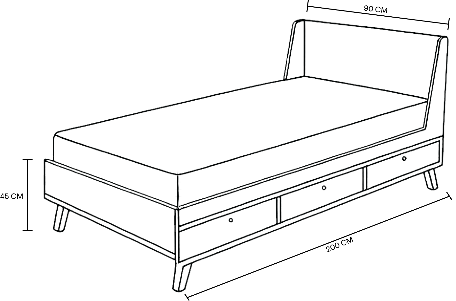 تخت خواب یک نفره چوبی