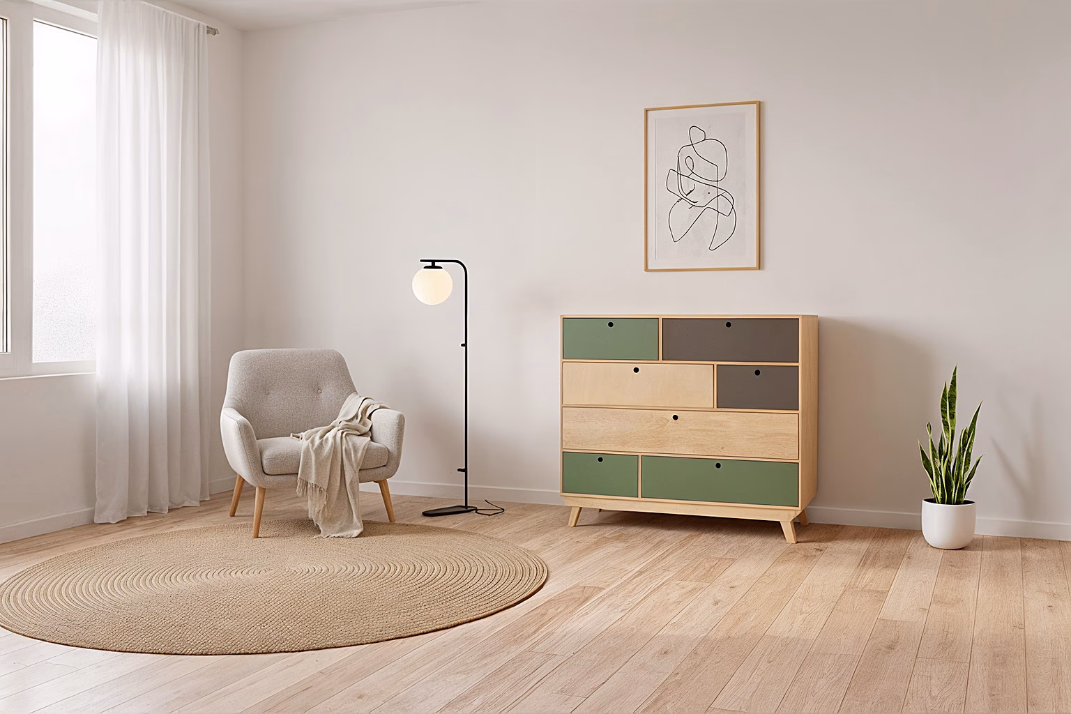 دراور چوبی مدرن