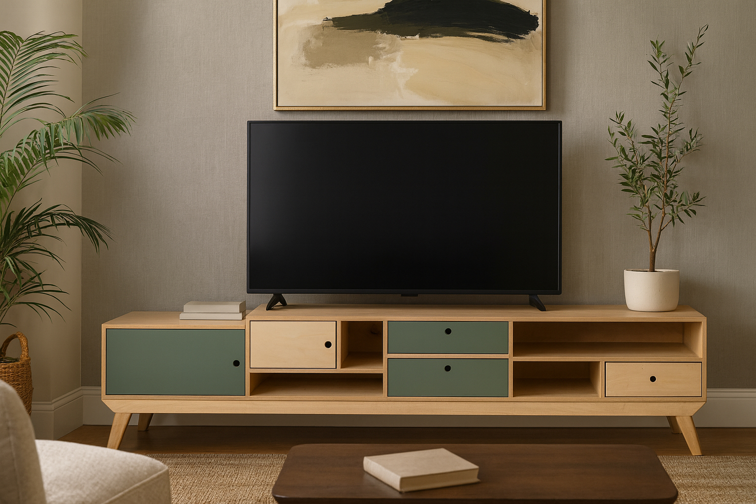 خرید میز تلویزیون چوبی