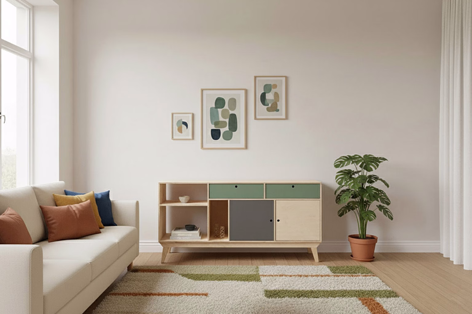 خرید کنسول چوبی