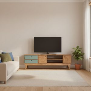 AW-HVN-TV-DBS-T3-WN-EFGN-LI قیمت میز تلویزیون چوبی