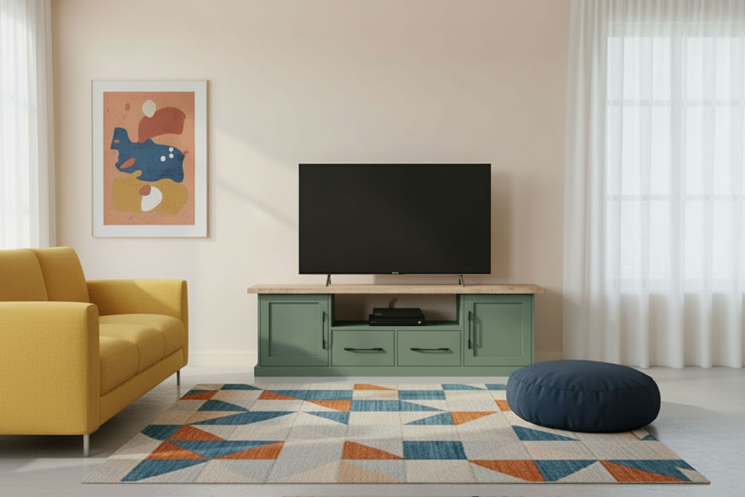 میز تلویزیون چوبی